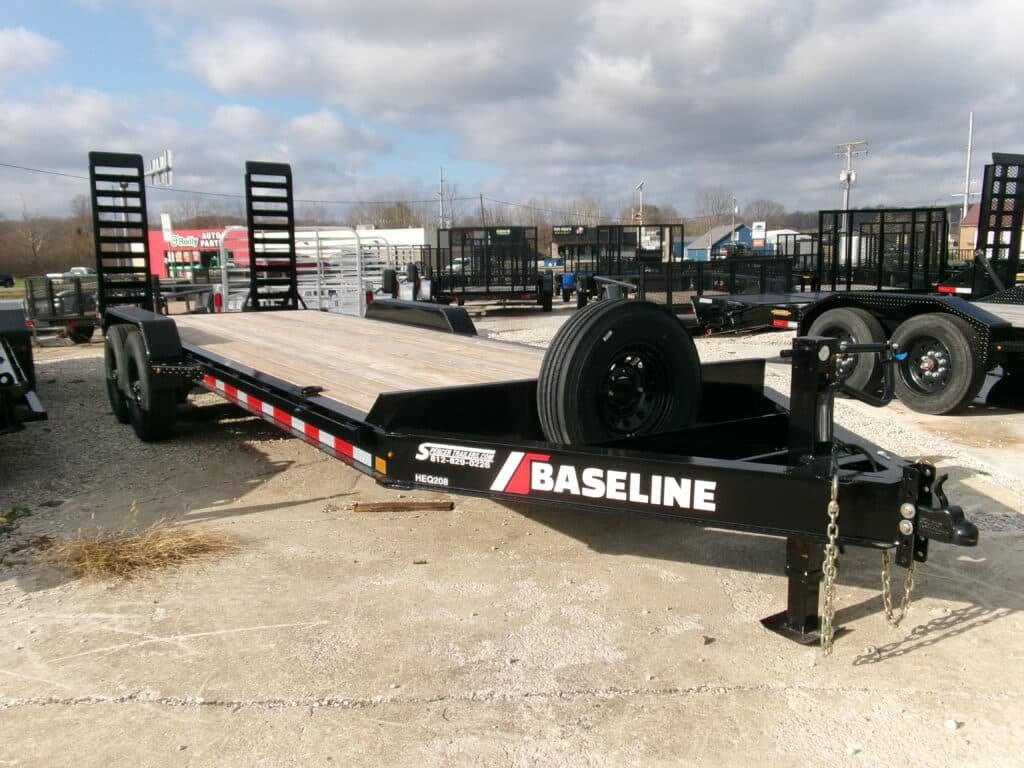2025 Baseline HEQ208 82″x22′ 16k Equipment Trailer with Flip-Knee Ramps Stock #291838 – Spencer Trailers
